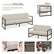 TECTAKE - Salon de jardin COMOSA pour 6 personnes marron/beige - vignette