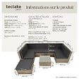 TECTAKE - Canapé de Jardin VENISE 7 places marron naturel - vignette
