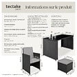TECTAKE - Salon de jardin en résine tressée PALERME 4 places noir/gris - vignette