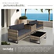 TECTAKE - Canapé jardin 2 places en résine tressée marron naturel solide tressage acier confortable design - vignette