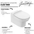 JACOB DELAFON - Cuvette WC suspendu sans bride Cléo 1889 avec abattant frein de chute extra-plat déclipsable - vignette