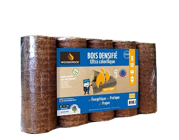 WOODSTOCK - Bûches densifiées - Bois 100% français - 7,5 kg - large