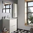 BURGBAD - Meuble vasque 60 cm Olena blanc brillant - vignette