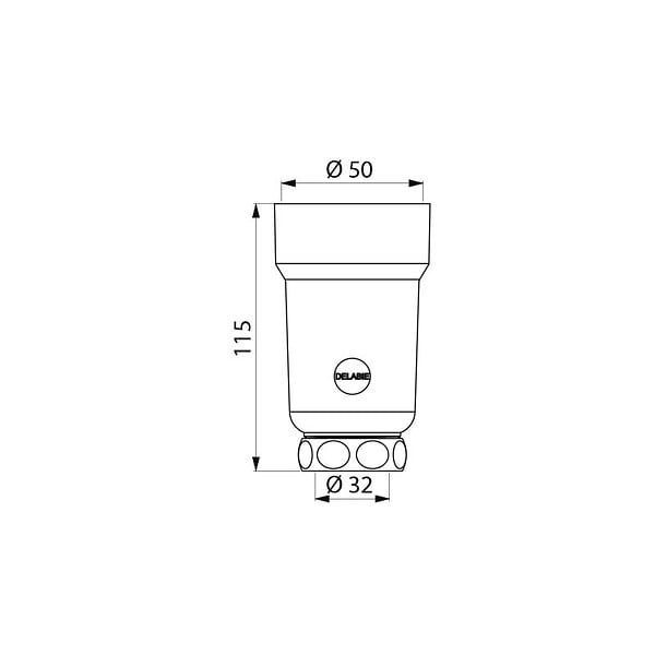 DELABIE - Siphon Durinoir Vertical 771000 - large