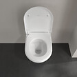 VILLEROY ET BOCH - Pack wc suspendu sans bride  Subway 2.0 + abattant + plaque chromée + bâti Grohe - vignette