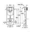 VILLEROY ET BOCH - Pack wc suspendu sans bride  Subway 2.0 + abattant + plaque chromée + bâti Grohe - vignette
