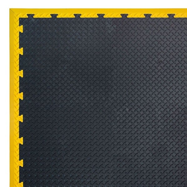 ARTPLAST - Bordure femelle pour Dalle PVC noire Clipsable Sol Antidérapant Carré Noir Garage Atelier PS50CRN/F Art Plast - large