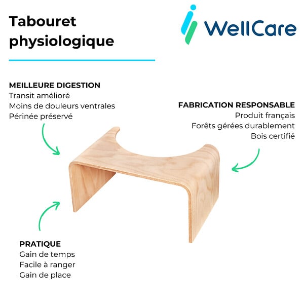 JACOB DELAFON - WC à poser sans bride sortie universelle Rodin+ avec abattant frein de chute +  tabouret physiologique bois - large