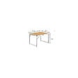 O'CAMP - Table de camping pliable 6 places - Forme valise - Dimensions : 120 x 60 x 70 cm - vignette