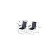O'CAMP - Lot de 2 fauteuils piccolo de camping pliables - Noir - Dimensions : 57 x 55 x 80 cm - vignette