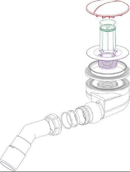 NICOLL - Bonde De Douche Coudée D90 Abs Chromé Tb90 - large