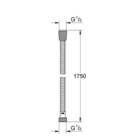 GROHE - Flexible de douche RELEXAFLEX METAL en métal 1,75 m - GROHE - 28139001 - large