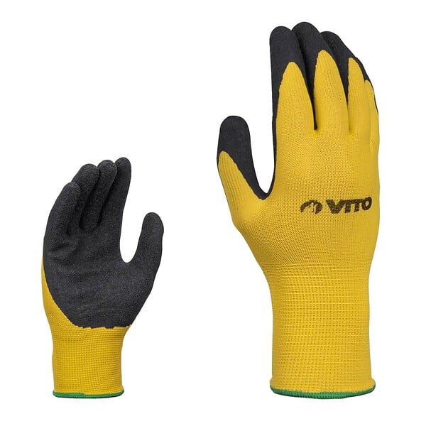 VITO - Pack de 12 Gants de Protection travail Nitrile Antidérapants Confort Adhérence Protection Certifiée CE VITO - large