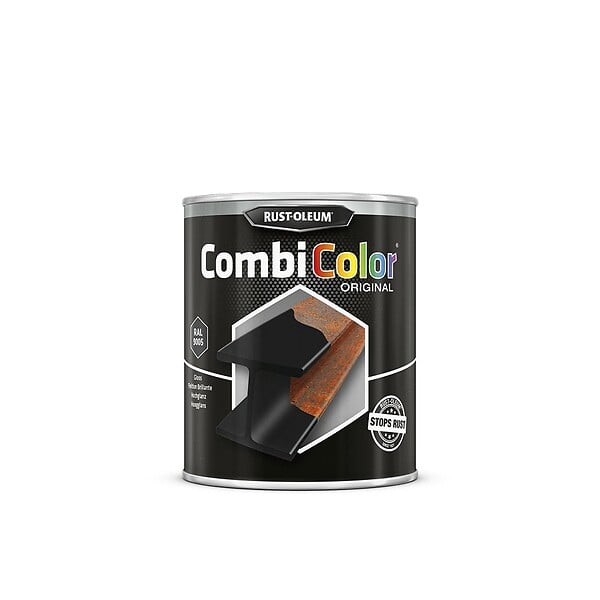 RUST-OLEUM - Primaire de protection antirouille et finition CombiColor Original noir foncé RAL 9005 pot 750ml - RUST-OLEUM - 7379.0.75s - large