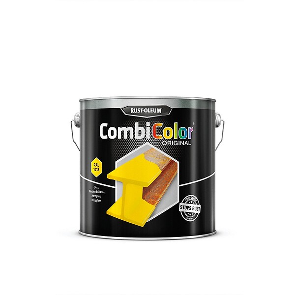 RUST-OLEUM - Primaire de protection antirouille et finition CombiColor Original jaune zinc RAL 1018 seau 2,5l - RUST-OLEUM - 7343.2.5 - large