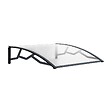ARTPLAST - Auvent de Porte d'Entrée et fenêtre 100 x 120 cm - Polycarbonate Anti UV Marquise Extérieure Bras Polypropylène Art Plast - vignette