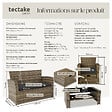 TECTAKE - Salon de jardin résine tressée naturel ensemble mobilier extérieur avec housse - vignette