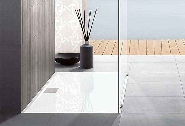 VILLEROY ET BOCH - Receveur de douche PLANEO rectangulaire Blanc ultra plat et sans bord - Receveur douche-Dimensions:900X1400-PLANEO BLANC. - large