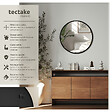 TECTAKE - Miroir mural rond FIONA avec cadre en aluminium noir - vignette