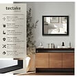 TECTAKE - Miroir mural rectangulaire ELINA avec cadre en plastique noir - vignette