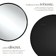 TECTAKE - Miroir mural rond FIONA avec cadre en aluminium noir - vignette