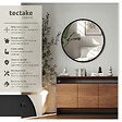 TECTAKE - Miroir mural rond FIONA avec cadre en aluminium noir - vignette