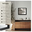TECTAKE - Miroir mural rectangulaire ELINA avec cadre en plastique noir - vignette