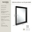 TECTAKE - Miroir mural rectangulaire ELINA avec cadre en plastique noir - vignette