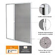 VOLET-MOUSTIQUAIRE - Lot de 4 moustiquaires enroulables latérales H220 cm x L130 cm alu blanc - vignette
