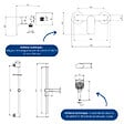 VILLEROY ET BOCH - Mitigeur mécanique douche  O.novo Chrome + Ensemble de douche  Verve Showers 3 jets Chrome - vignette