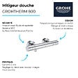 GROHE - Mitigeur thermostatique douche Grohtherm 800 Cosmopolitan Grohe - Chrome - vignette