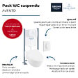 VILLEROY ET BOCH - Pack WC suspendu sans bride  Avento + abattant + plaque + bâti - vignette