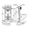 VILLEROY ET BOCH - Pack WC suspendu sans bride  Venticello + abattant + plaque blanche + bâti Grohe - vignette