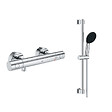 GROHE - Grohe - Mitigeur thermostatique douche Grohtherm 800 + barre de douche + porte savon + douchette Tempesta - vignette
