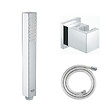 GROHE - Douchette 1 jet Vitalio Joy Cube Stick chromé avec flexible 150 et support carré - vignette