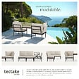TECTAKE - Ensemble de salon de jardin Magaluf, fonction 5 en 1, structure en aluminium anthracite/gris - vignette