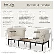 TECTAKE - Ensemble de salon de jardin Magaluf, fonction 5 en 1, structure en aluminium anthracite/gris - vignette
