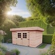HABRITA - Abri de jardin bois emboîté 28mm - L.300xP.400cm - vignette