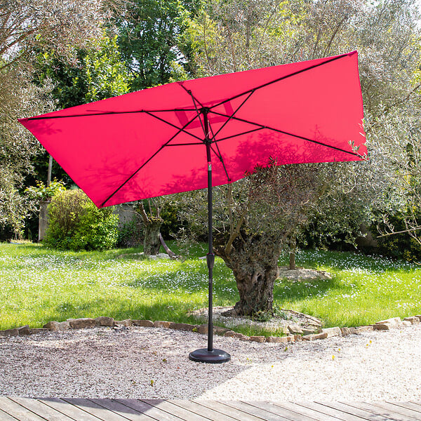 HAPPY GARDEN - Parasol droit HAPUNA rectangulaire 2x3m fuchsia - large