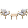 HAPPY GARDEN - Salon de jardin en acacia 2 places GILI - coussins sable - vignette