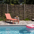 HAPPY GARDEN - Bain de soleil BARBADOS en textilène terracotta - aluminium terracotta - vignette