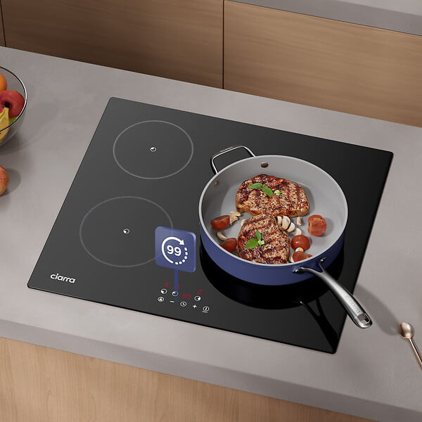 CIARRA - Plaque de cuission induction 3 foyer 59CM 5600W CABBIH3-F - large
