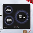 CIARRA - Plaque de cuission induction 3 foyer 59CM 5600W CABBIH3-C - vignette
