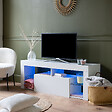 HAPPY GARDEN - Meuble TV 140cm blanc à LED DARYL - vignette