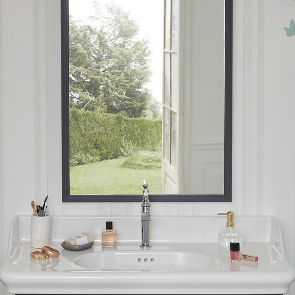 JACOB DELAFON - Meuble salle de bain Cléo 1889 plan vasque + miroir + mitigeur lavabo chromé - large