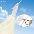 VOUNOT - Voile d'ombrage Rectangulaire en Polyester Imperméable avec Kit de Montage 3x2m Beige - vignette