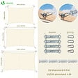 VOUNOT - Voile d'ombrage Rectangulaire en Polyester Imperméable avec Kit de Montage 3x2m Beige - vignette