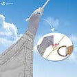 VOUNOT - Voile d'ombrage Rectangulaire en Polyester Imperméable avec Kit de Montage 3x2m Gris Clair - vignette