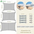 VOUNOT - Voile d'ombrage Rectangulaire en Polyester Imperméable avec Kit de Montage 3x2m Gris Clair - vignette