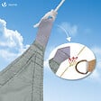 VOUNOT - Voile d'ombrage Triangle en Polyester Imperméable avec Kit de Montage 3x3x3m Gris - vignette